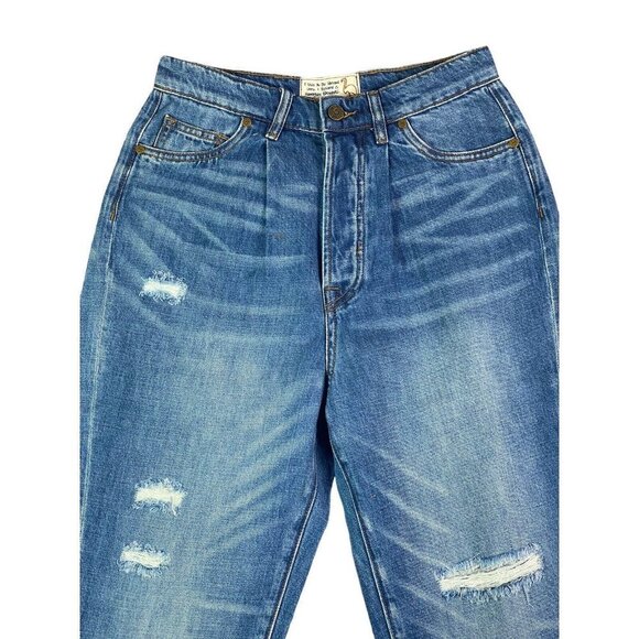 Free People x SANDRINE ROSE Women's Wide Fit Distressed Paper Jeans Size 28 - Picture 3 of 12